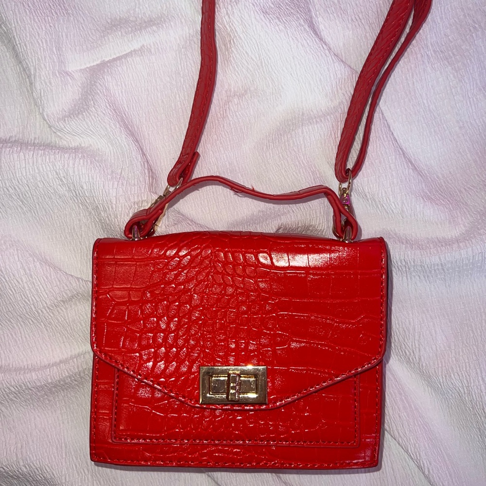 Red Croc Cross Body Bag